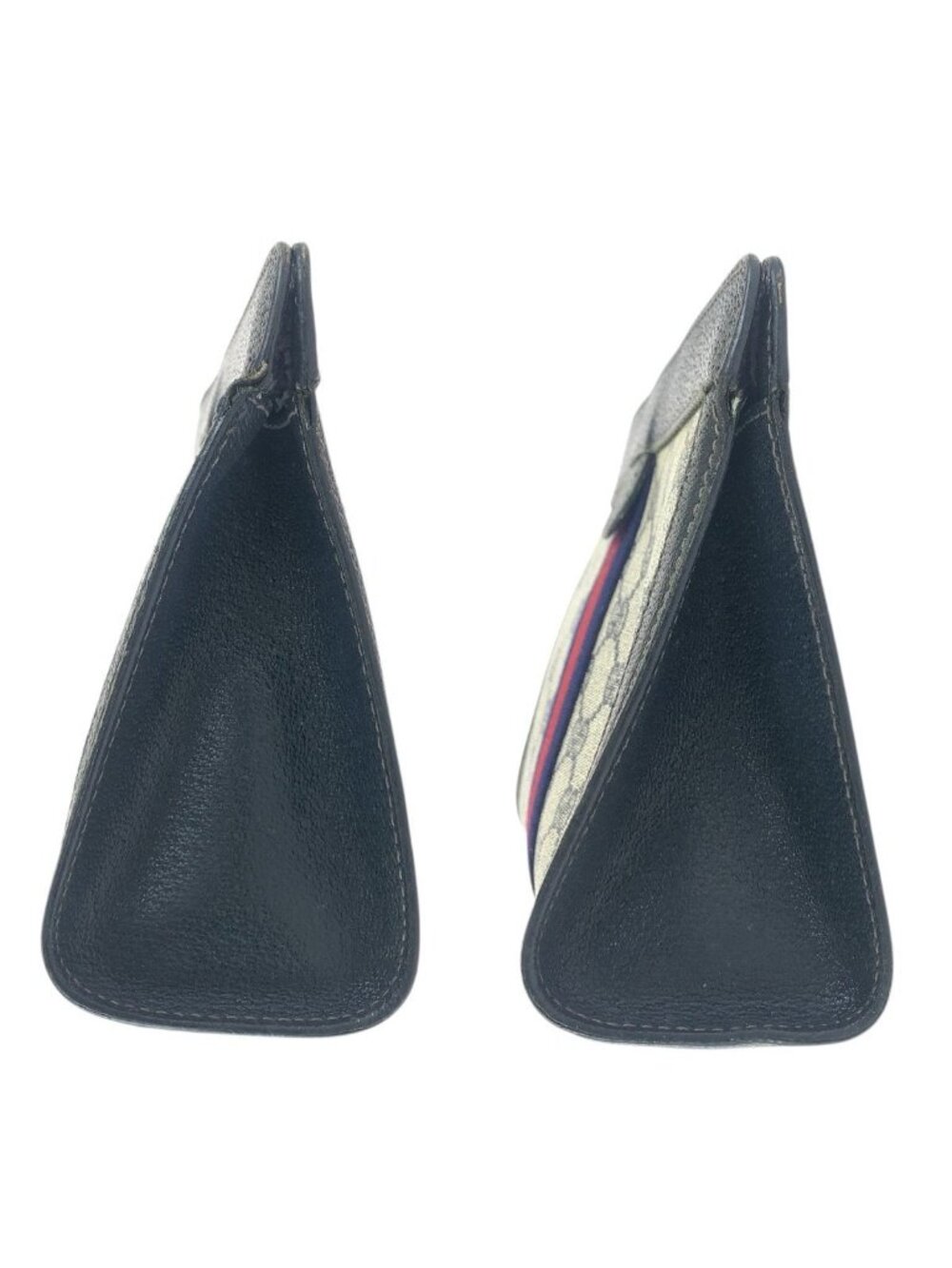 Gucci Vintage Sherry Line Navy Red 67 014 Clutch - Picture 7 of 9